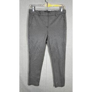 Theory Treeca Dress Pants Womens Size 4 Herringbone Check Ankle Crop Made In USA